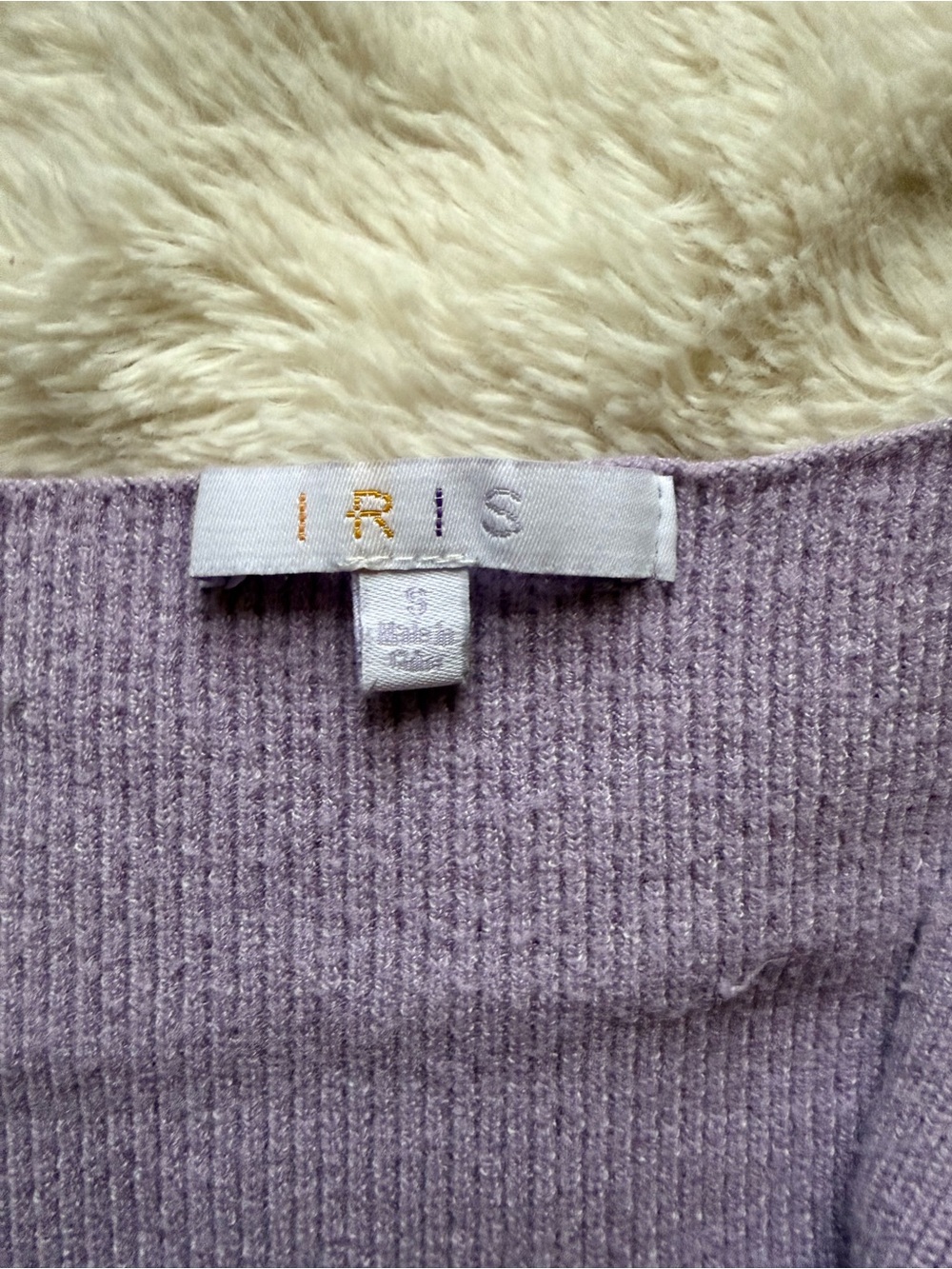 iris Lavender Ribbed Knit Top - Picture 2 of 3